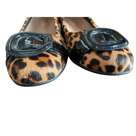Clark's Pony Hair Leopard Print Blush Cove Ballet Flats Patent Leather Shoes 9 M - Picture 6 of 11